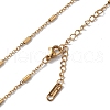 Ion Plating(IP) 304 Stainless Steel Column Link Chain Necklace for Men Women NJEW-K245-019A-2