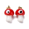 Handmade Lampwork Pendants LAMP-S069-06G-06-1