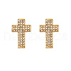 Cross Stainless Steel Crystal Rhinestone Stud Earrings for Women RH7561-5-1
