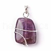 Natural Amethyst Pendants G-I220-D02-2