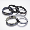 Braided Leather Cord Bracelets BJEW-H561-10-8