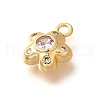 Brass Micro Pave Cubic Zirconia Charms KK-K294-20G-2