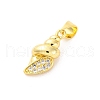 Brass Micro Pave Cubic Zirconia Pendants KK-D325-33G-2