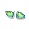 Electroplated Glass Pendants EGLA-M029-03-02-3