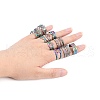 Ion Plating(IP) Adjustable 304 Stainless Steel Cuff Ring RJEW-MSMC002-14-3