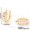 Shiny Hoop Earrings with Micro-inlaid Diamonds EO1753-2-1