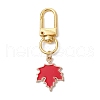 3Pcs 3 Colors Maple Leaf Alloy Enamel Pendant Decorations HJEW-JM02680-4