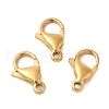 Ion Plating(IP) 304 Stainless Steel Lobster Claw Clasps STAS-AB13-G-01-1