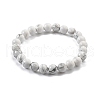 Natural Howlite Beaded Stretch Bracelets BJEW-Q692-42-8mm-5