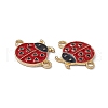Alloy FireBrick Enamel Connector Charms FIND-A024-07G-3