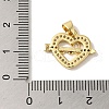 Rack Plating Brass Micro Pave Clear Cubic Zirconia Pendants KK-P267-11A-G-3