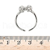 Brass Micro Pave Cubic Zirconia Cuff Rings RJEW-D322-06P-5