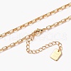 Brass Box Chain Necklaces NJEW-H206-01B-G-1