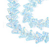 Transparency Electroplate Glass Beads Strands GLAA-T023-39A-06-3
