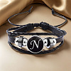 Adjustable Imitation Leather Cord Multilayer Bracelets WGB28DF-14-1