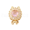 Rack Plating Brass Glass Box Clasps KK-S384-20G-1