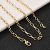 Brass Cable Chain Necklaces for Women Men NJEW-F337-01G-02-5