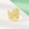 Ocean Theme Brass Cuff Rings RJEW-C135-01G-06-2