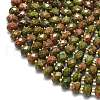 Natural Unakite Beads Strands G-P573-A04-01-2