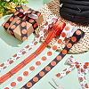   4 Rolls 4 Colors Sport Ball Print Grosgrain Ribbon OCOR-PH0004-07B-5