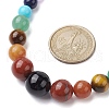 Natural Mixed Gemstone Graduated Beaded Necklace NJEW-JN04483-3