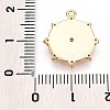 Brass Micro Pave Clear Cubic Zirconia Pendants KK-T075-26G-3