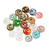 Natural & Synthetic Mixed Gemstone Donut/Pi Disc Charms G-G142-02-1