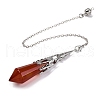 Natural & Synthetic Gemstone Pointed Dowsing Pendulum Big Pendants G-H285-06P-A-4