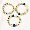 304 & 201 Stainless Steel with Clay Bracelets BJEW-D314-01-1