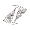 Non-Tarnish 304 Stainless Steel Bar Link Chain Dangel Earrings EJEW-JE05839-02-4