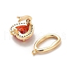 Brass Micro Pave Cubic Zirconia Fold Over Clasps KK-G484-03A-G-3
