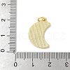 Brass Pave Natural White Shell Pendants KK-S522-05D-G-3