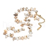 Natural Spiral Shell Beaded Necklaces for Women NJEW-A033-02C-G-1