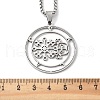 304 Stainless Steel Sigil of Volac/valak Pendant Necklaces NJEW-H065-15P-3