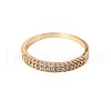 Brass Micro Pave Cubic Zirconia Finger Rings for Women FS-WG59B22-04-2