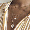 Electroplate Cowrie Shell Links connectors SHEL-CJ0001-01-8