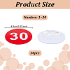 Olycraft 1 Set Round ABS Plastic Number Brooches Sets JEWB-OC0001-02B-2