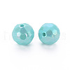 Opaque Acrylic Beads TACR-S154-10F-04-4