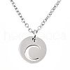 201 Stainless Steel Initial Pendants Necklaces NJEW-S069-TN507-C-2