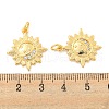 Rack Plating Brass Micro Pave Cubic Zirconia Pendants KK-C059-02G-3
