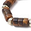 Hematite Beads & Natural Natural Tiger Eye Finger Rings for Women RJEW-JR00873-04-4