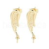 Brass Stud Earring Findings KK-M326-19G-1