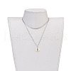 Brass Real Platinum Plated Cable Chains Pendant Necklaces NJEW-JN02259-04-5