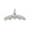 Brass Micro Pave Clear Cubic Zirconia Chandelier Component Links KK-NH0003-01P-1