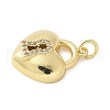 Brass Micro Pave Cubic Zirconia Pendants KK-K298-15B-G-2