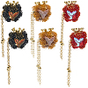 SUNNYCLUE 6Pcs 3 Colors Handmade Polymer Clay Rhinestone Beads CLAY-SC0001-92-1