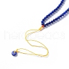 Natural Lapis Lazuli Pendant Necklaces NJEW-G332-05G-4