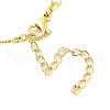Brass Micro Pave Clear Cubic Zirconia Satellite Chain Locket Pendant Necklaces for Women NJEW-M009-03G-C-4