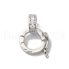 Rack Plating Brass Micro Pave Clear Cubic Zirconia Twister KK-A222-03B-P-1