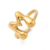 304 Stainless Steel Open Cuff Rings for Women RJEW-M060-01G-13-4